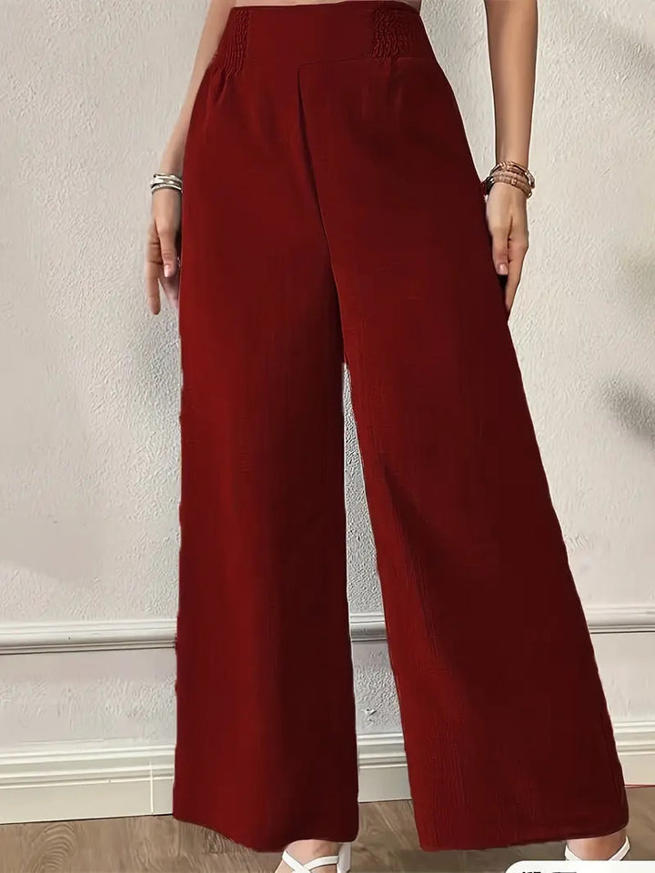 Damen Weite Sommerhose mit elastischem Bund und Taschen Drune