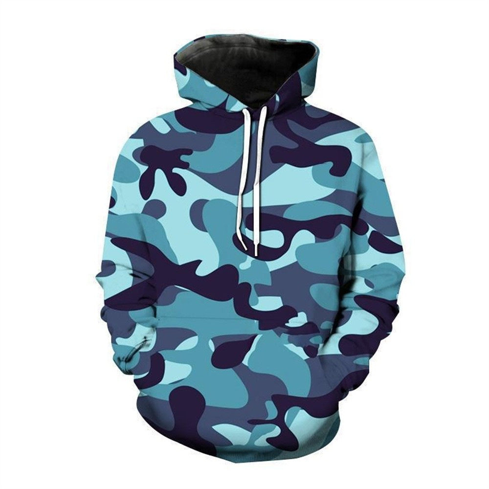 Damen Kapuzenpullover mit modernem Camouflage-Muster Drune