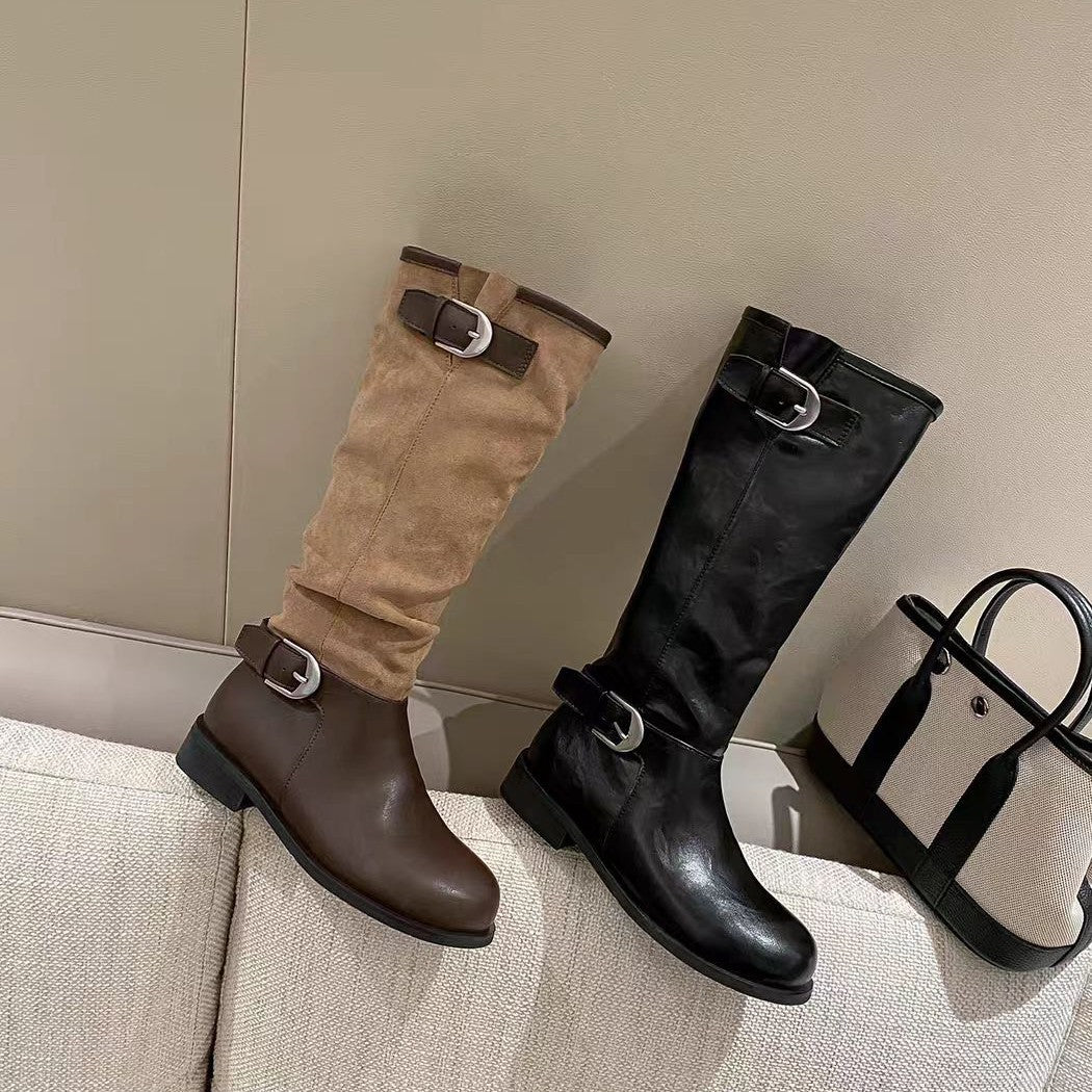 Damen Elegante und komfortable Stiefel Drune