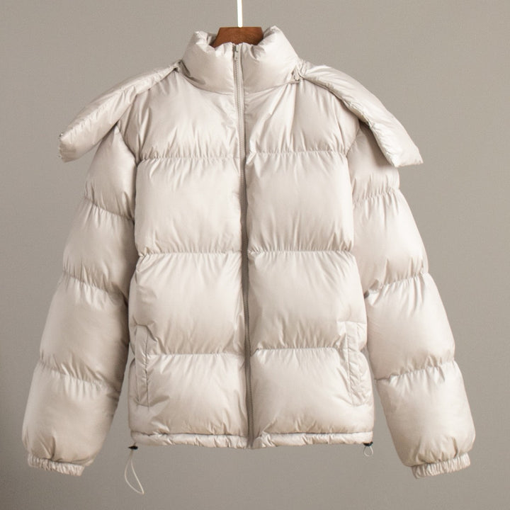 Damen Modische Steppjacke mit hochschließendem Kragen und voluminösen Ärmeln Drune