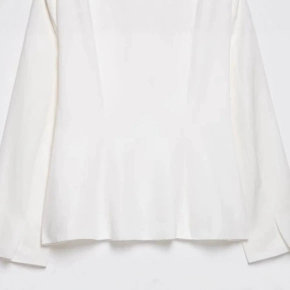 Damen Kurzgeschnittene Blousonjacke mit Stehkragen und Knotenverschlüssen Drune