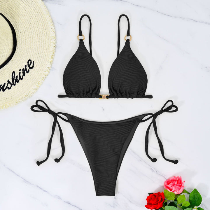 Damen Hochwertiges Triangel-Bikini-Set mit verstellbaren Trägern Drune