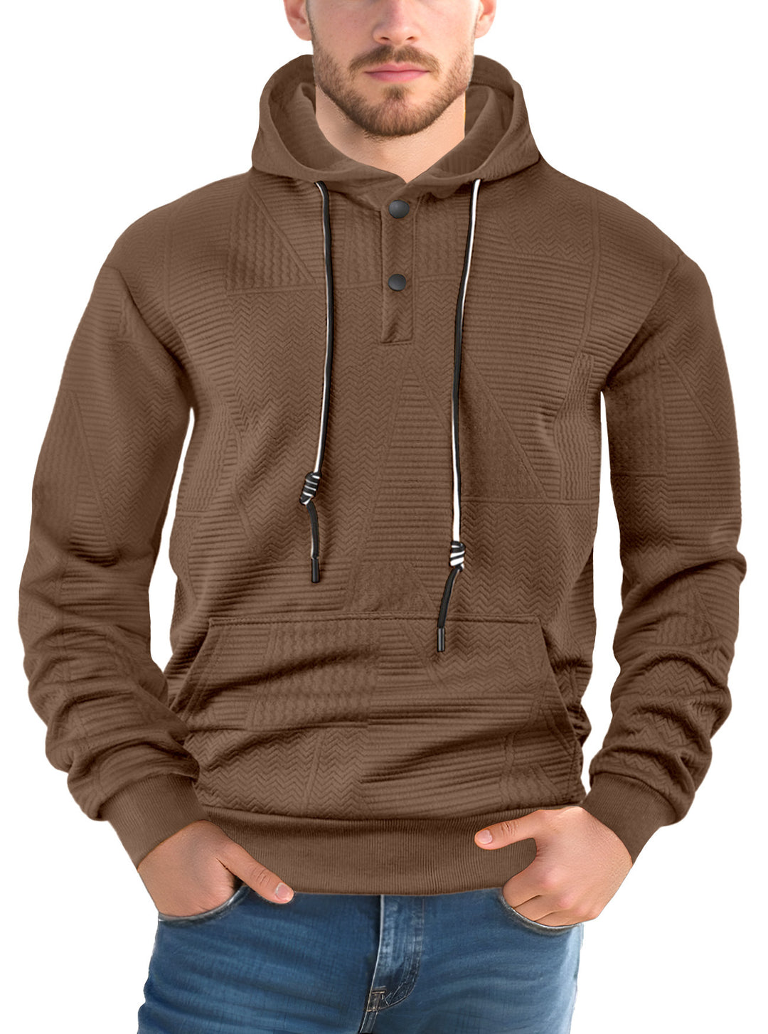 Herren Hoodie mit strukturiertem Design Drune