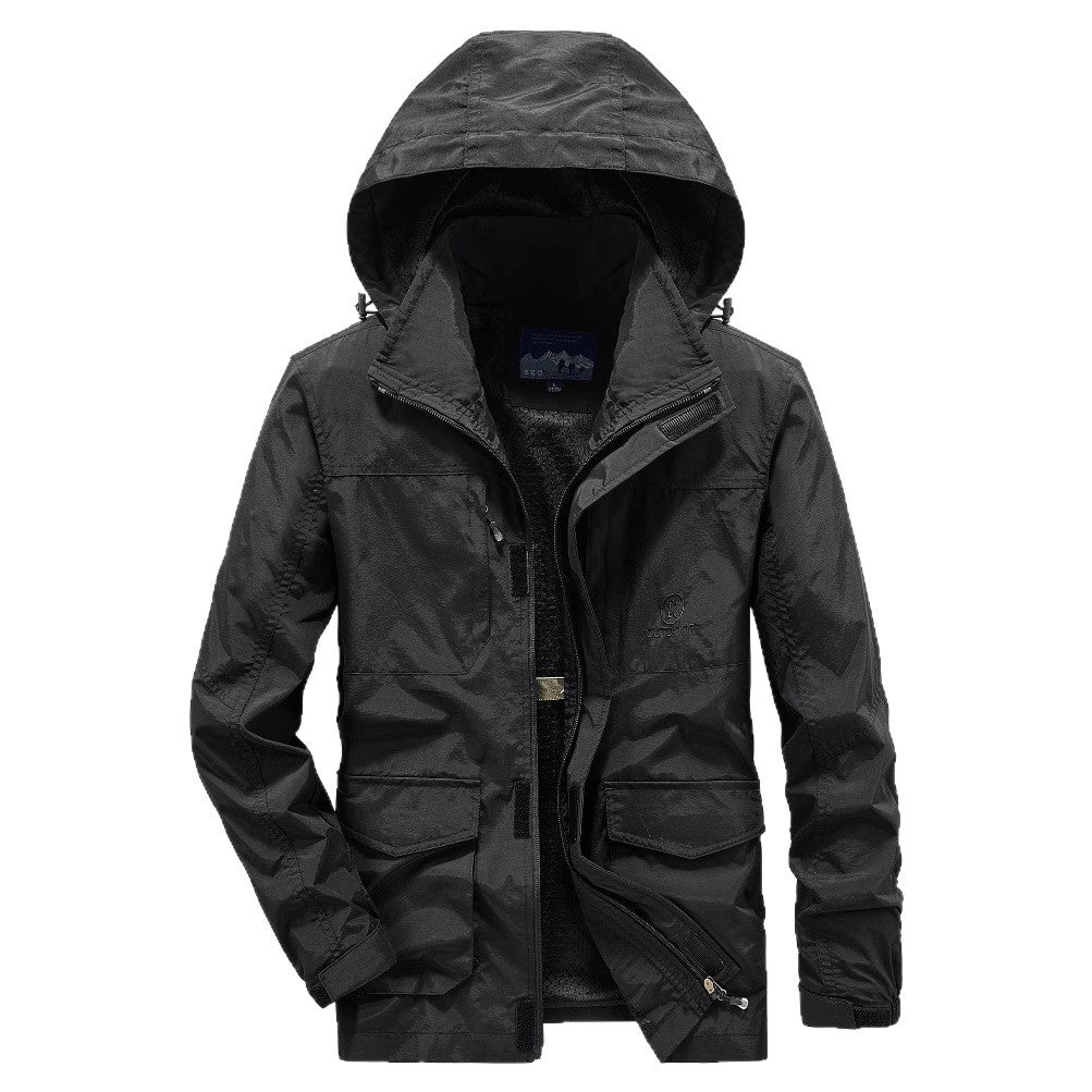 Herren Robuste Wetterjacke mit praktischen Taschen Drune