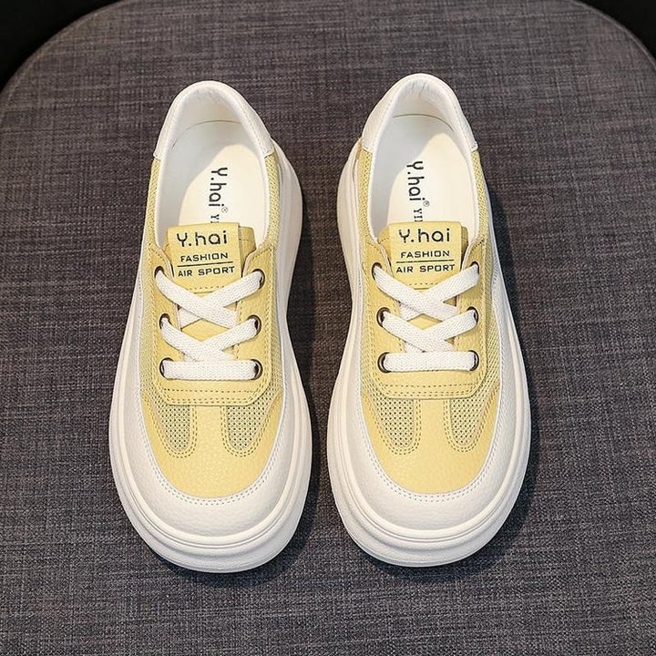 Damen bequeme Plateau-Sneaker aus atmungsaktivem Material Drune