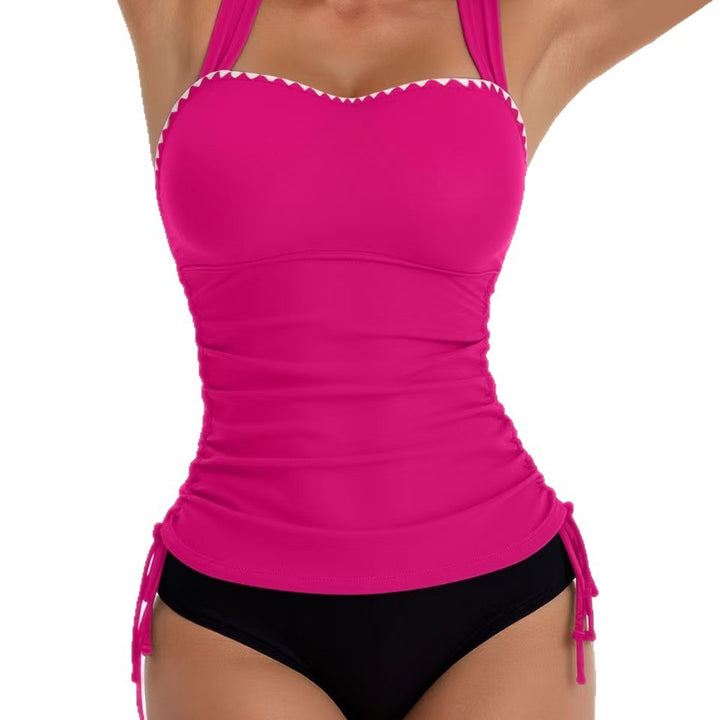 Damen Tankini-Set mit verstellbaren Trägern und seitlicher Raffung Drune