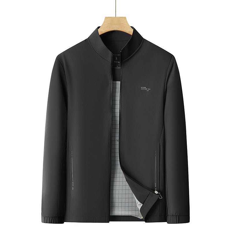 Herren Urbaner Stehkragen-Blouson mit minimalistischer Softshell-Optik Drune