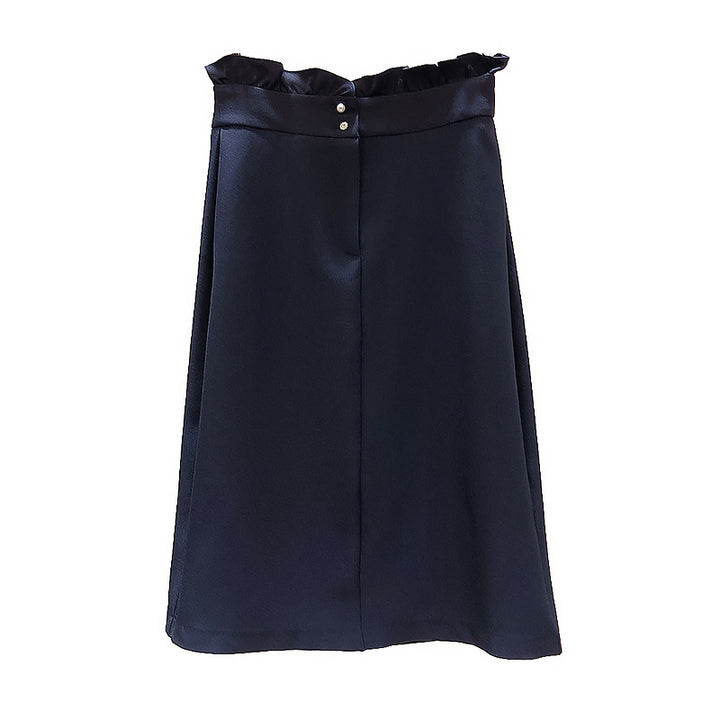 Damen Eleganter Midi-Rock mit Falten-Design Drune