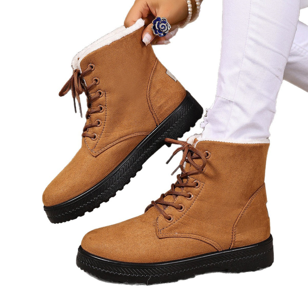 Damen Warm gefütterte Winterstiefel Drune