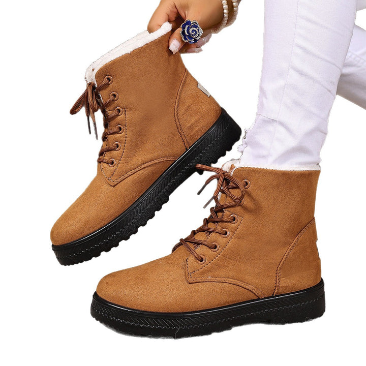 Damen Warm gefütterte Winterstiefel Drune