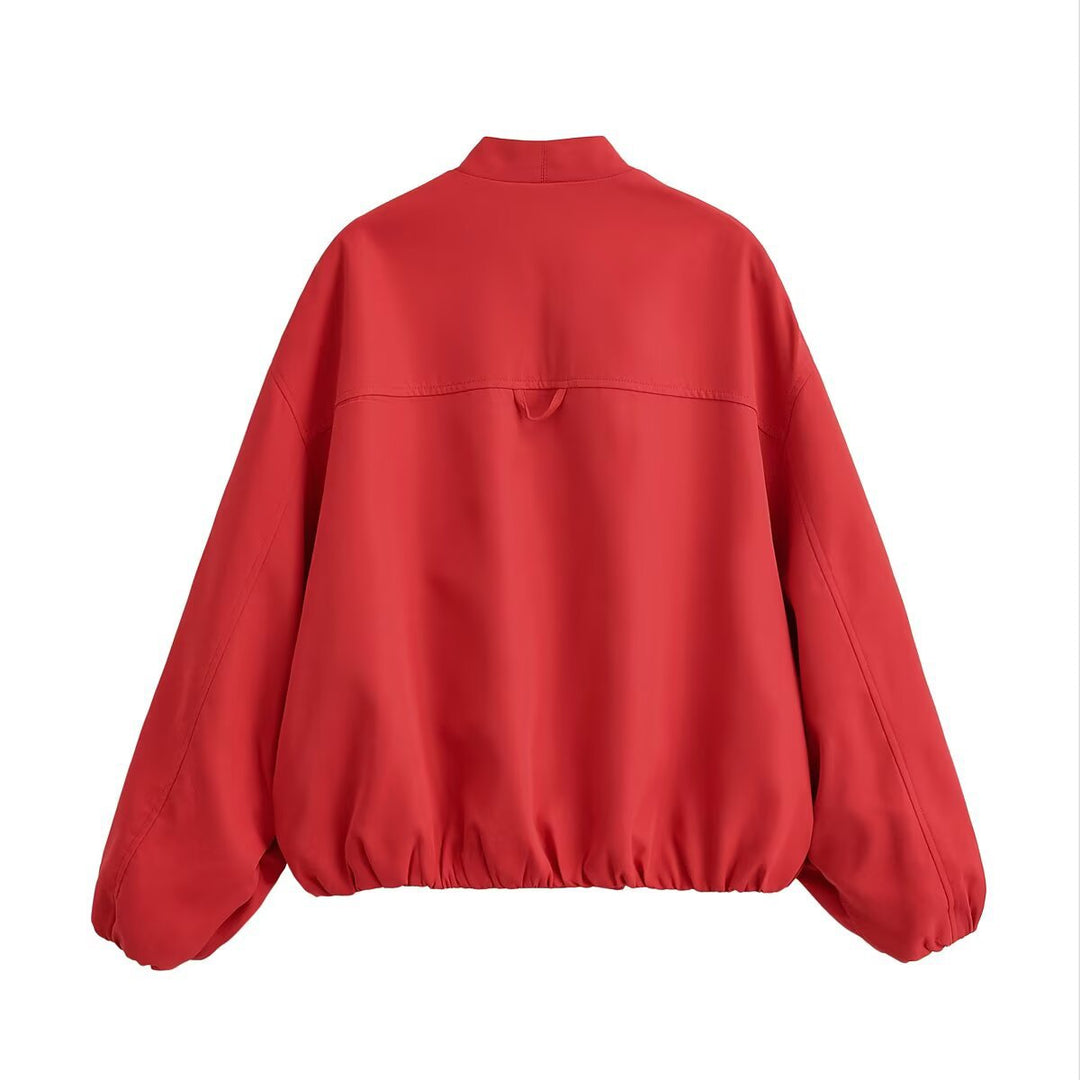 Damen Oversized Kimono‑Blouson mit offenem Vorderteil, Ballonärmeln und elastischem Saum Drune