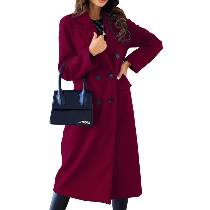 Damen Elegante und modische Wollmantel Drune