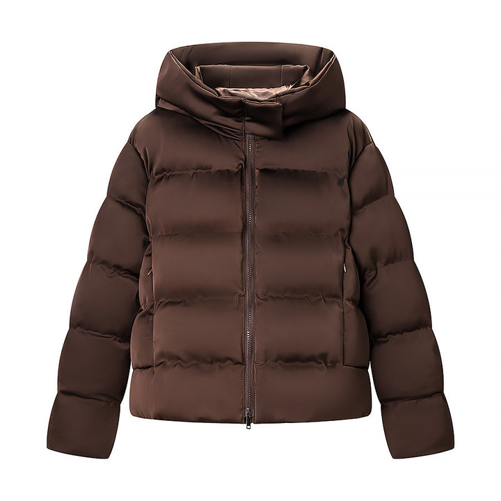Damen Wärmende Kurz-Steppjacke mit Oversize-Kragen und 2‑Wege‑Reißverschluss Drune