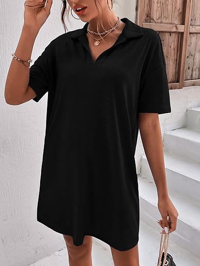 Damen Polo-Shirt Kleid Drune