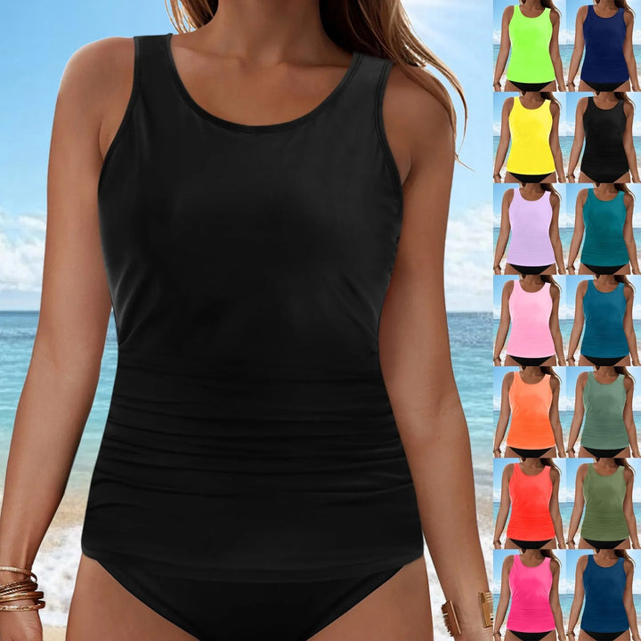 Damen Tankini-Oberteil mit Raffung Drune