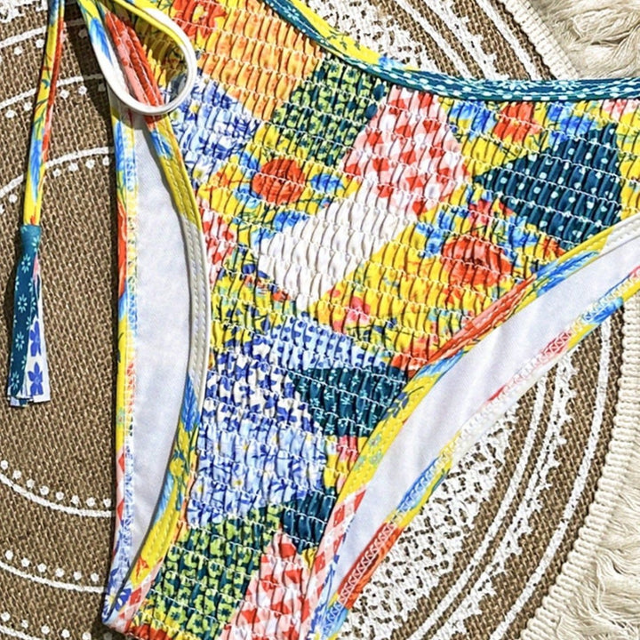 Damen Bandeau-Bikini mit verspieltem Design und seitlichem Bindeband Drune
