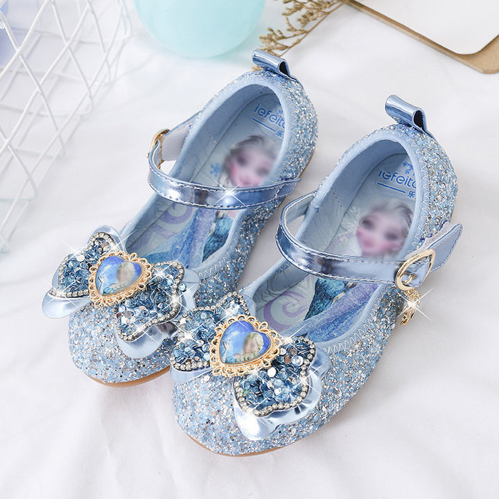 Mädchen Glitzernde Ballerina-Schuhe mit Herzdetaillierung Drune