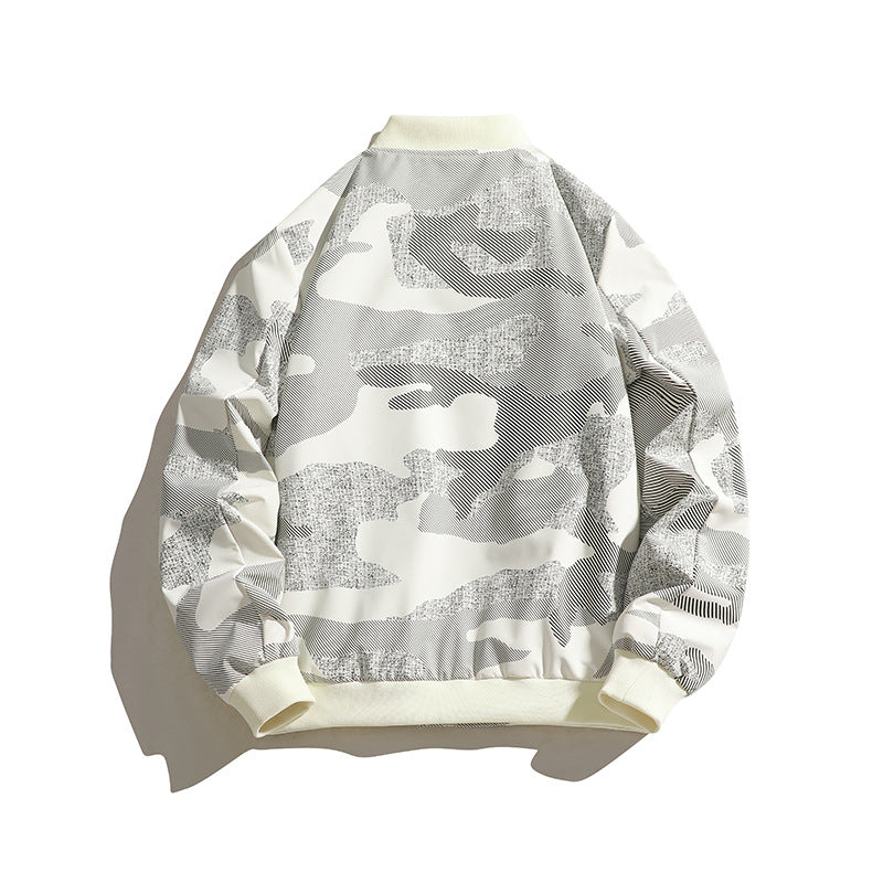 Herren Modische Bomberjacke mit Camouflage-Design Drune