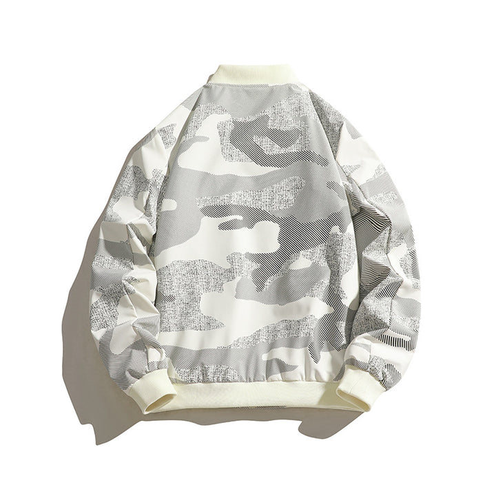 Herren Modische Bomberjacke mit Camouflage-Design Drune