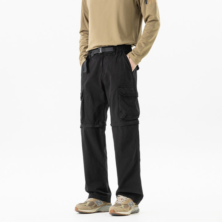Herren Zip-off Convertible-Cargo-Hose mit abtrennbaren Beinen und Mehrfachtaschen Drune