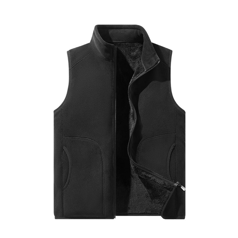 Damen leichte Microfleece-Weste mit durchgehendem Reißverschluss, hohem Stehkragen und weicher Teddyinnenlage Drune
