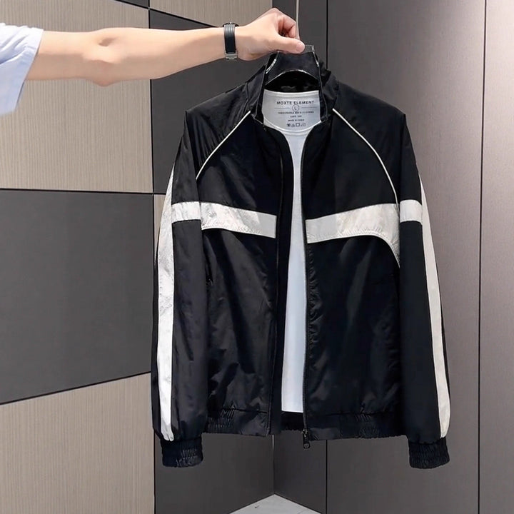 Herren Moderne Sportjacke mit hohen Kragen Drune