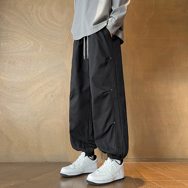 Herren Lässige Freizeithose mit elastischem Bund und seitlichen Taschen