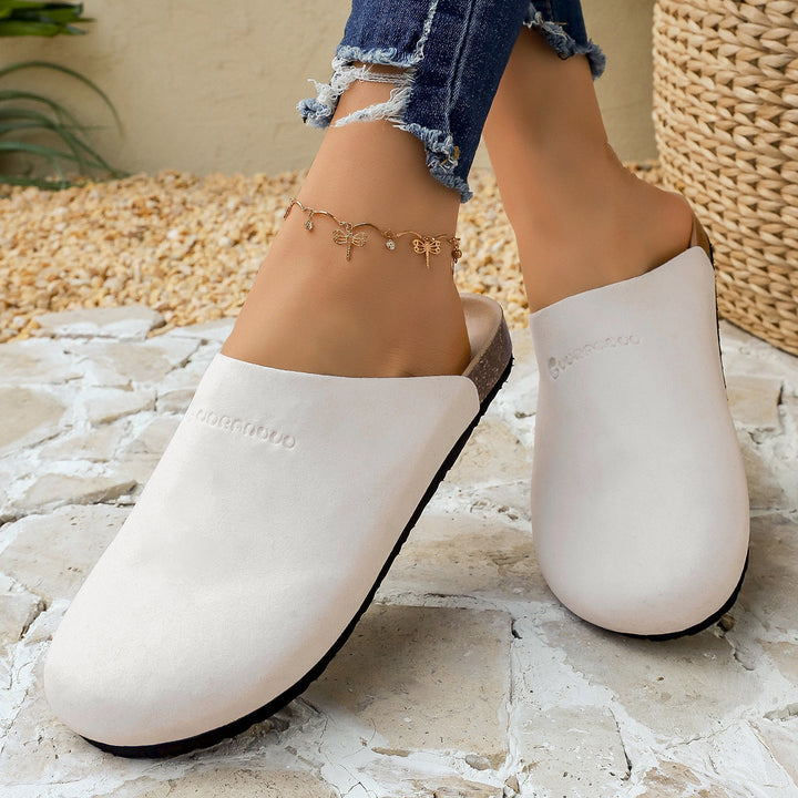 Damen Bequeme Clogs aus weichem Wildleder mit anatomisch geformtem Fußbett Drune