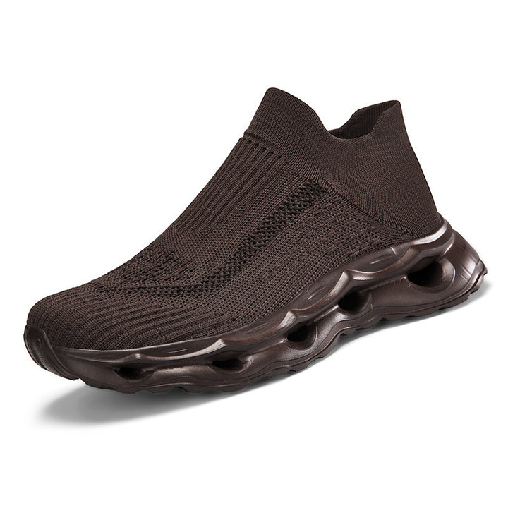 Unisex nan sockenartiger Strickslipper mit gelochter Hohlkammer-Dämpfung Drune