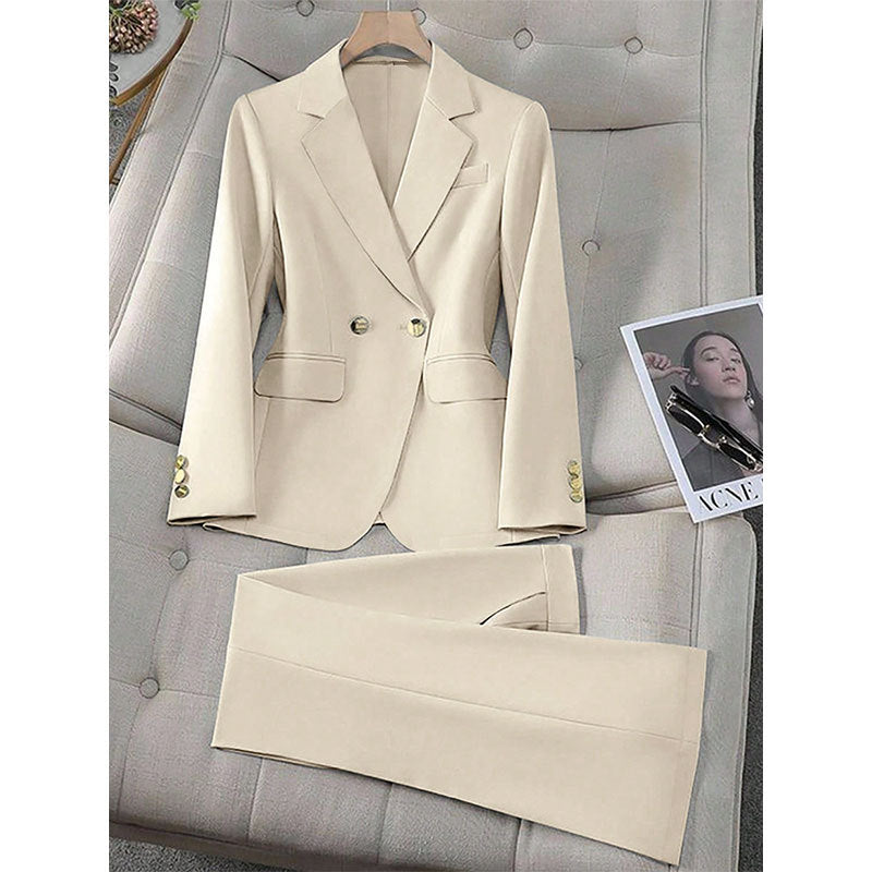 Damen Elegantes Blazer- und Hosen-Set Drune
