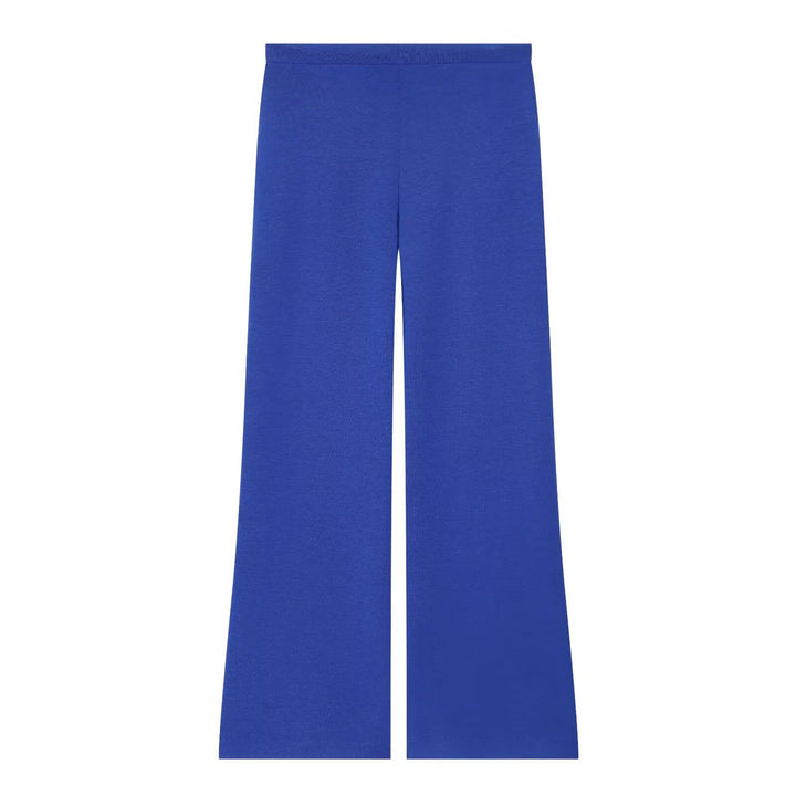 Damen Weite High‑Waist Jersey-Hose mit Tunnelzug und weitem Bein Drune