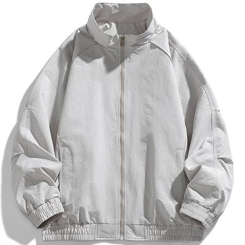 Herren urbaner Oversize-Blouson mit Stehkragen, Raglanärmeln und Utility-Ärmeltasche Drune