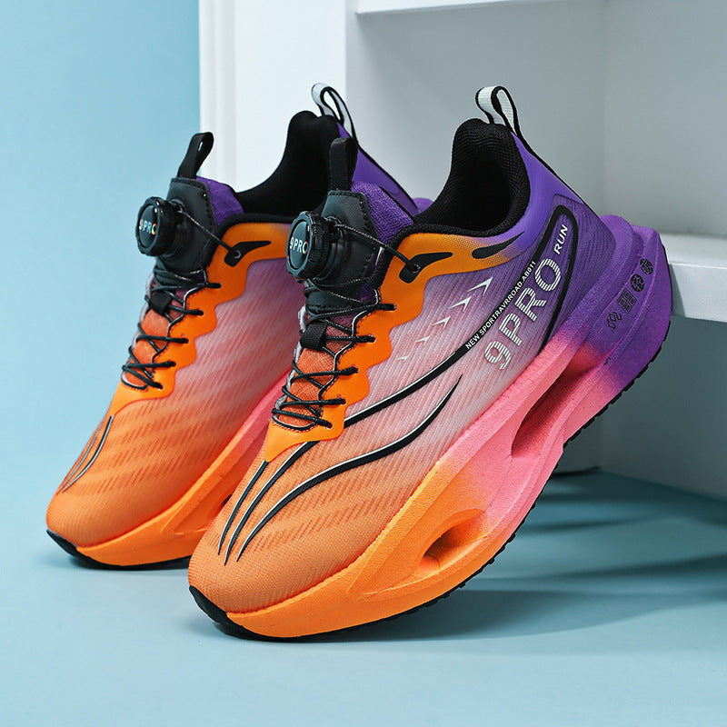 Damen Lauf- und Fitness-Sneaker mit Drehverschluss, Luftkammer-Zwischensohle und atmungsaktivem Strickoberteil Drune