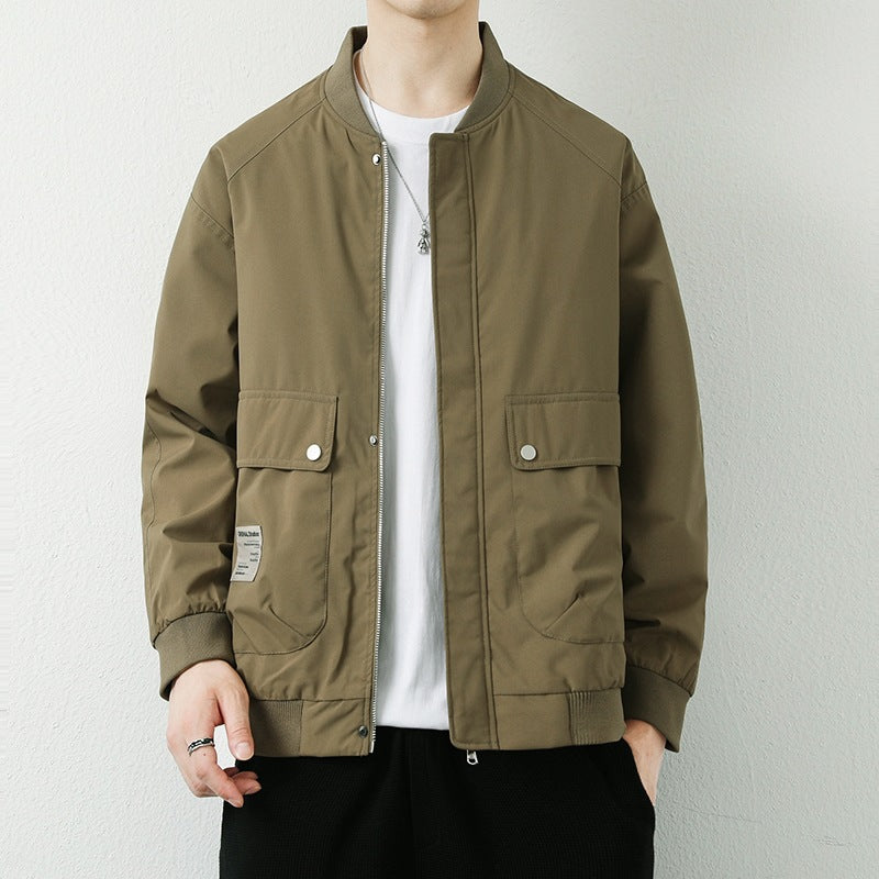 Herren Moderne Utilityjacke mit Stehkragen Drune