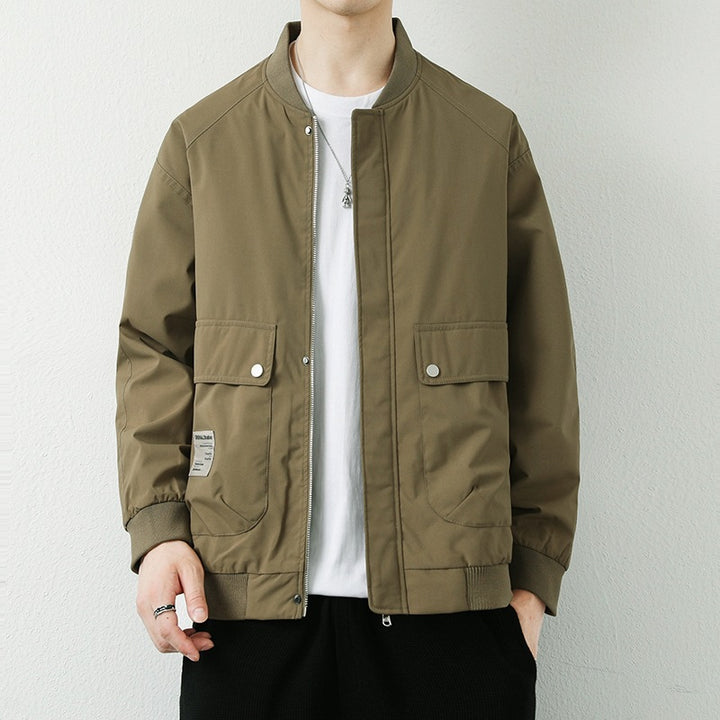 Herren Moderne Utilityjacke mit Stehkragen Drune