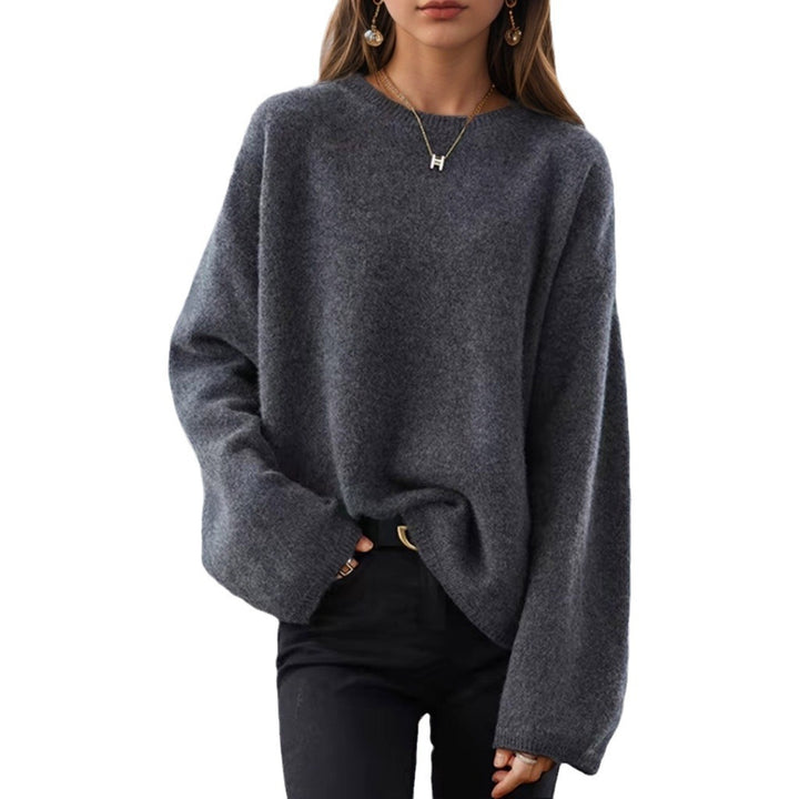Damen Bequemer Strickpullover mit lässigem Schnitt und weitem Arm Drune