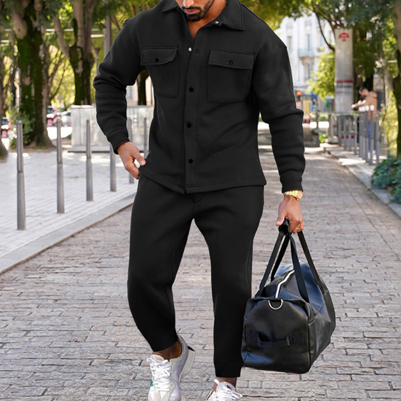 Herren Freizeitjacke mit aufgesetzten Taschen und bequemen Bund Drune