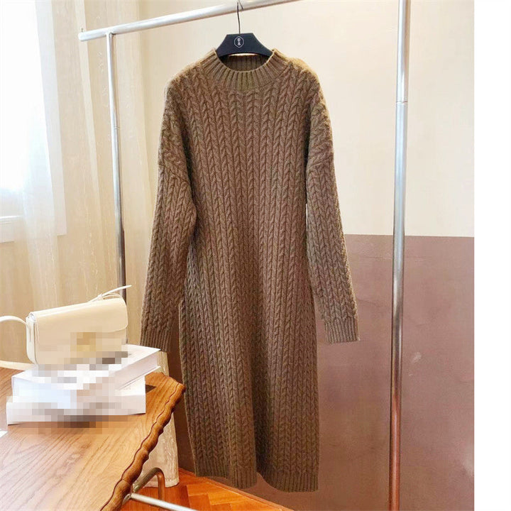 Damen Strickkleid im lässigen Design mit strukturiertem Muster Drune