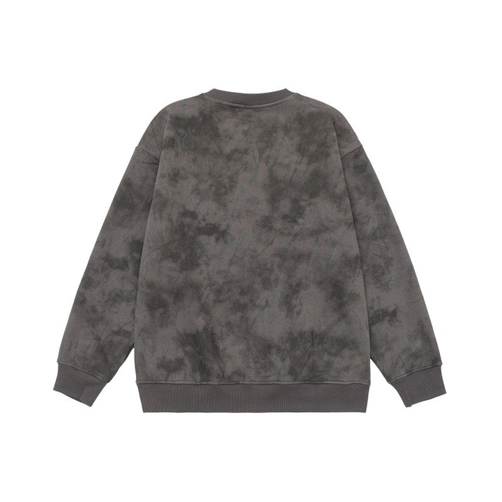 Unisex Oversize Sweatshirt mit Vintage‑Camouflage‑Optik und gerippten Bündchen Drune
