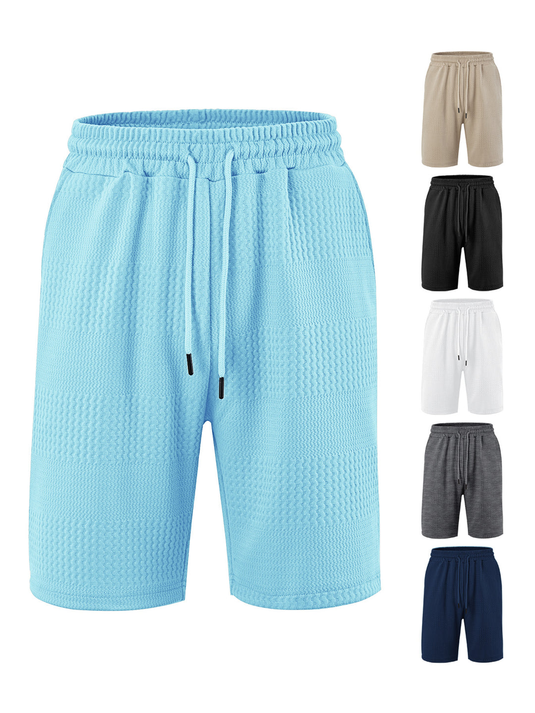 Herren Sportliche Kurze Hosen mit innovativer Textur und elastischem Bund Drune