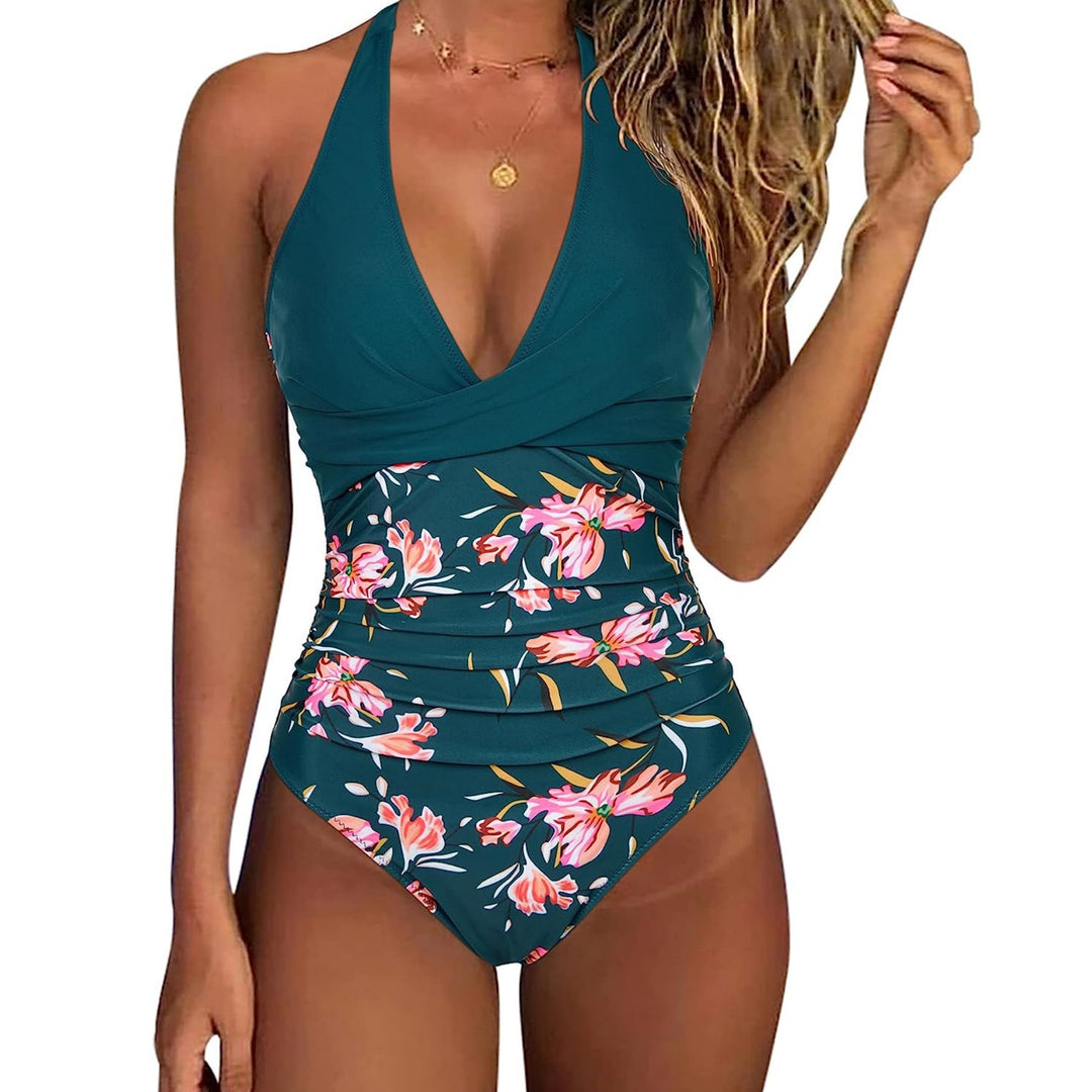 Damen Eleganter und figurbetonender Einteiler Badeanzug Drune