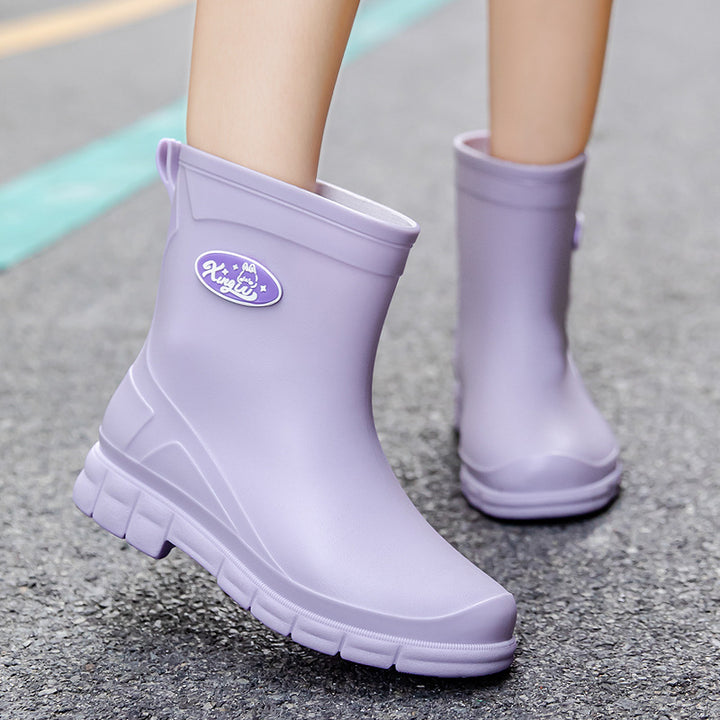 Damen Wasserdichte EVA-Ankle-Gummistiefelette mit rutschfester Profilsohle Drune