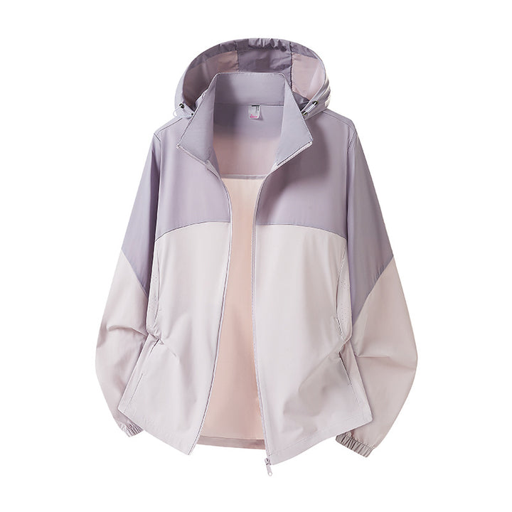 Herren Leichte Kapuzen-Regenjacke mit atmungsaktivem Softshell-Material und elastischen Bündchen Drune