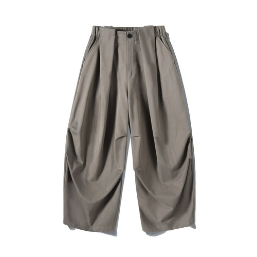 Damen Weite Culotte-Hose mit hohem Bund, Plissee-Detail und Utility-Panel Drune