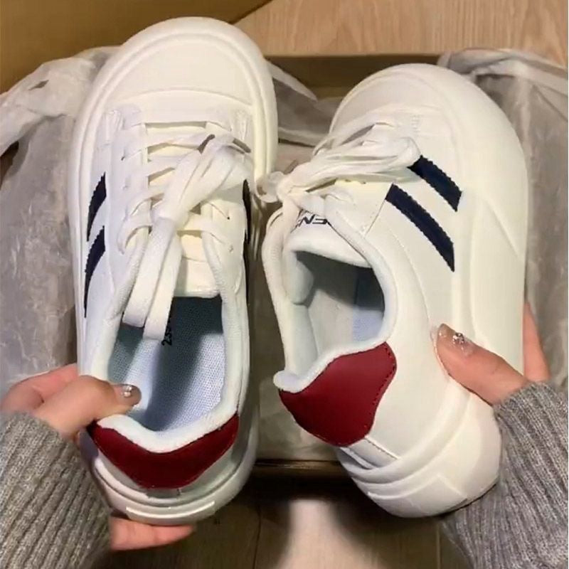 Damen modische Plattform Sneakers mit einzigartigem Schnürsystem Drune