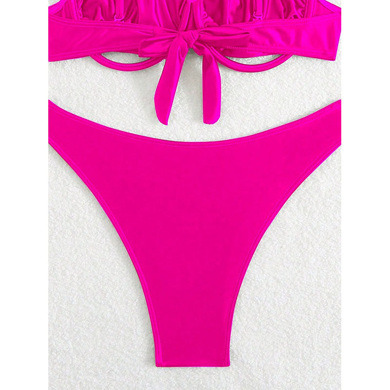 Damen Bikini-Set mit elegantem Bügeloberteil und hohem Beinausschnitt Drune