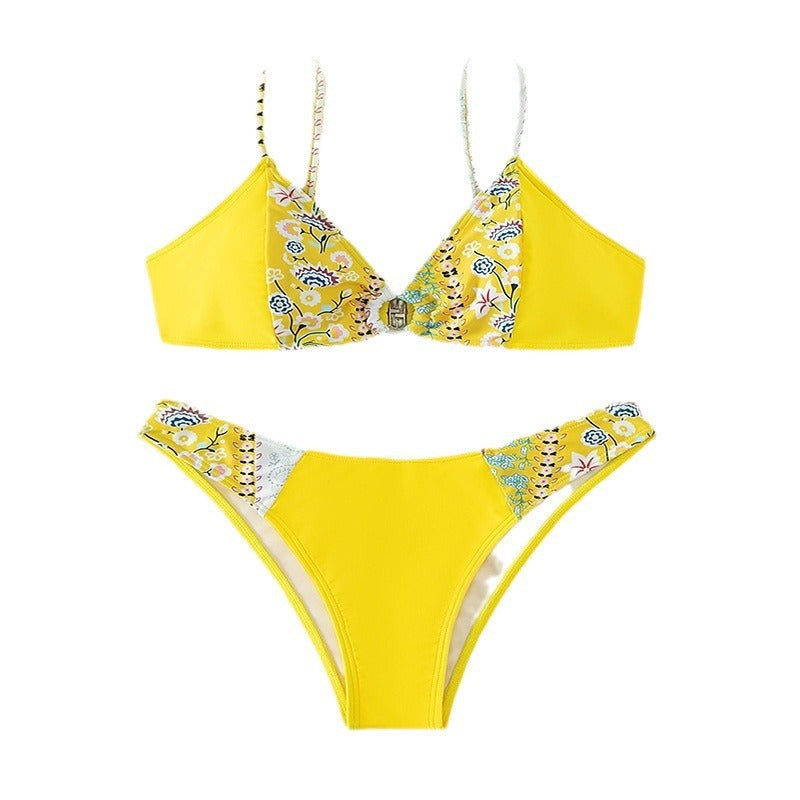 Damen Bikini-Set mit floralem Design und modischen Details Drune