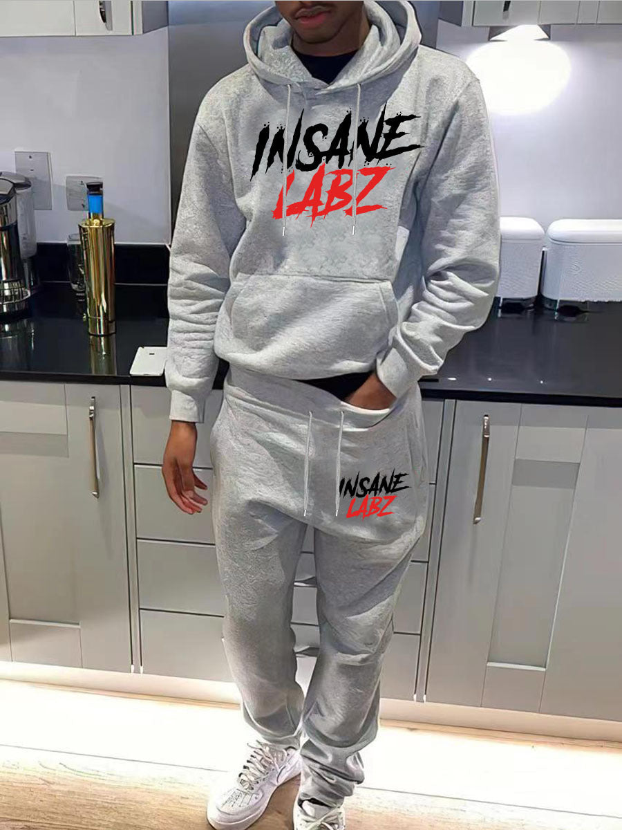 Herren Sportliches Hoodie und Jogginghose Set mit markantem Logo Drune