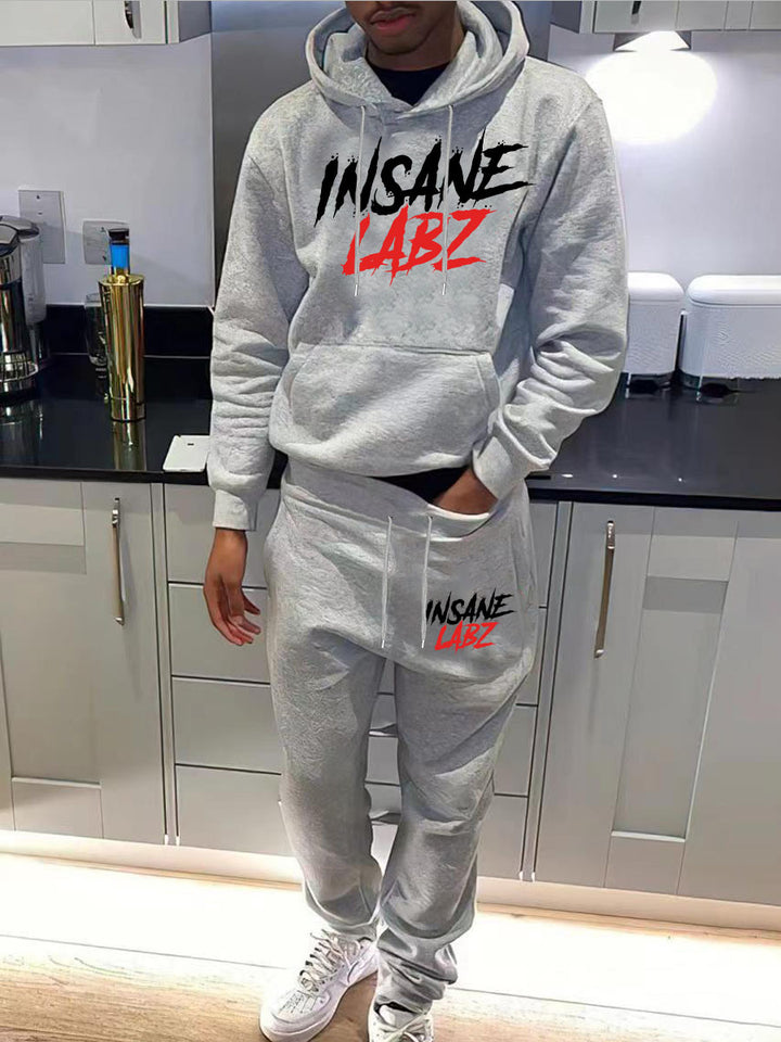 Herren Sportliches Hoodie und Jogginghose Set mit markantem Logo Drune