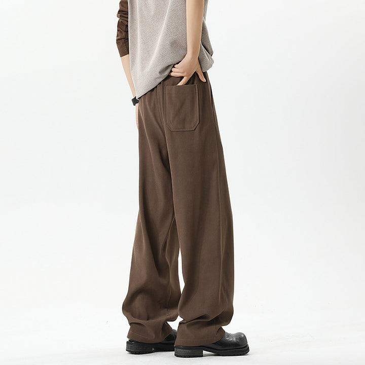 Damen Modische Weite Stoffhose Drune